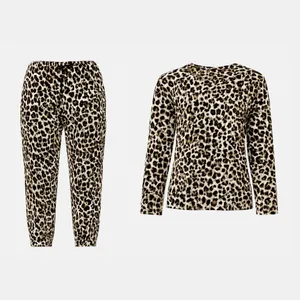 ست بلوز و شلوار راحتی زنانه مدل پلنگی کد F