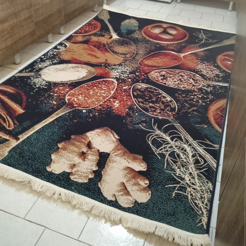 گلیم ماشینی مدل ادويه آشپزخانه