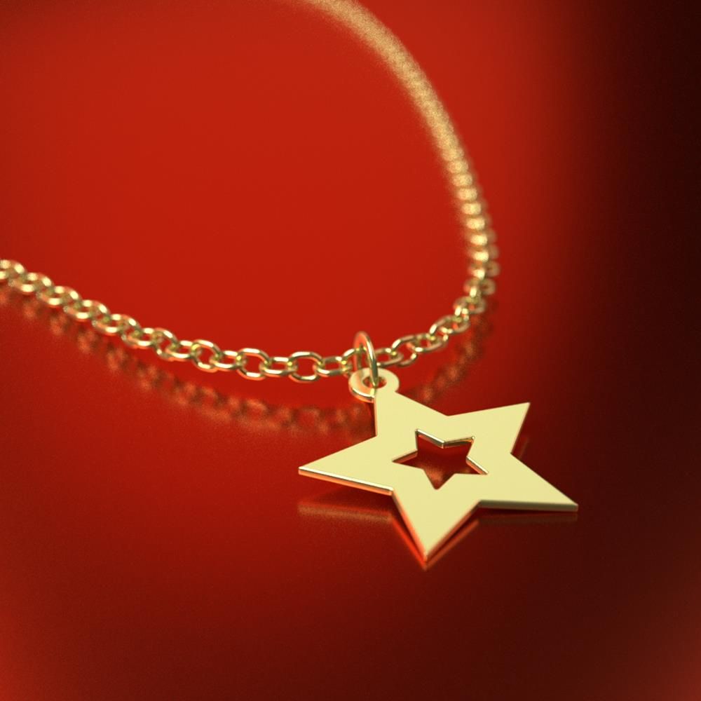 گردنبند طلا 18 عیار زنانه مدوپد مدل ستاره کد RNA15583 -  - 5