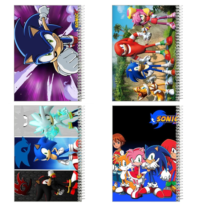 دفتر مشق 50 برگ طرح سونیک کد set44 مجموعه 4 عددی