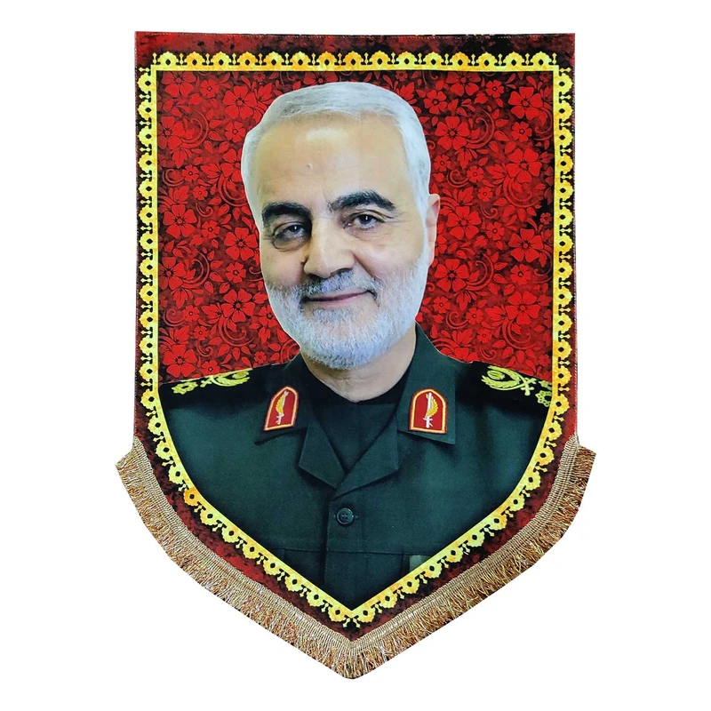 پرچم مدل مذهبی دفاع مقدس طرح مدافع حرم حاج قاسم سلیمانی