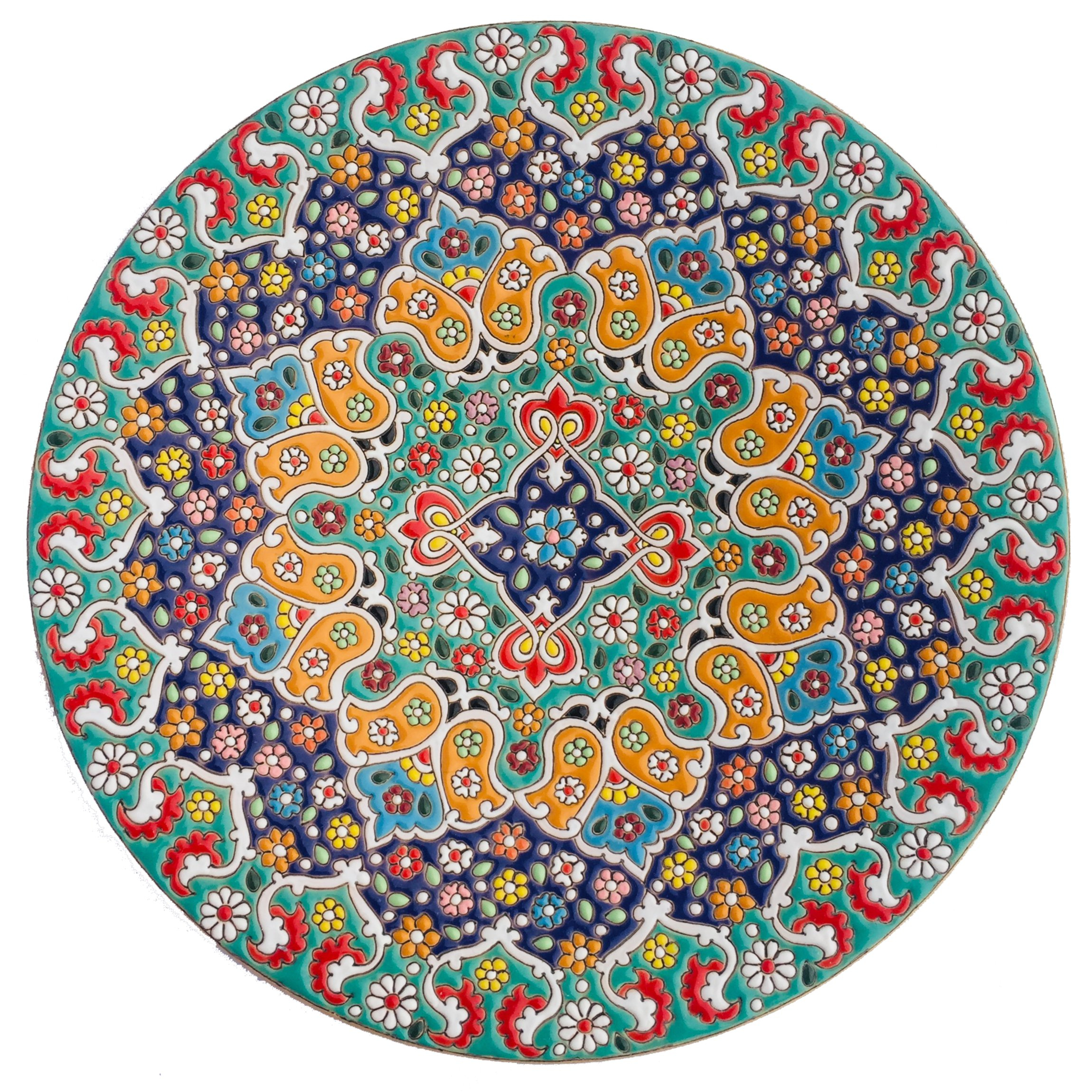  بشقاب میناکاری سفال کد ZMN25001