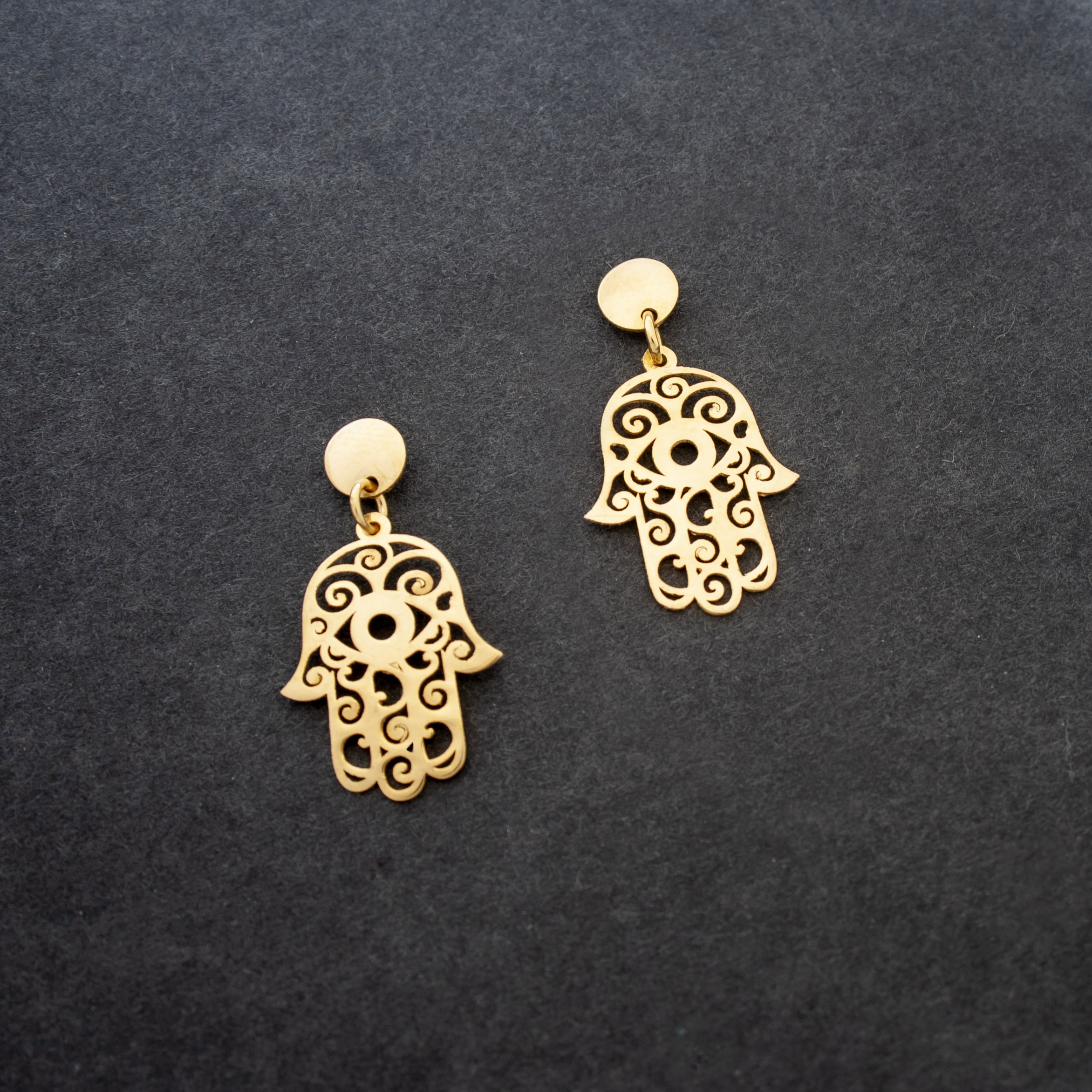 گوشواره طلا 18 عیار زنانه سهی مدل دست SE14