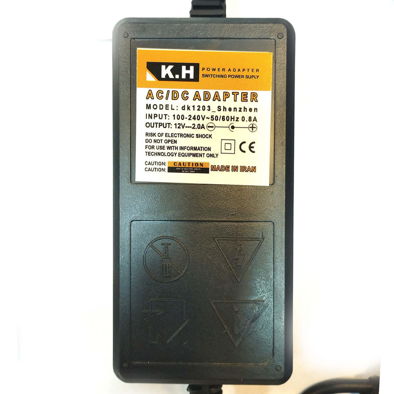 آداپتور 12 ولت 2 آمپر کا اچ مدل KSRE-12V-2A آداپتور 12 ولت 2 آمپر کا اچ مدل KSRE-12V-2A