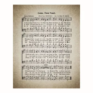 پوستر طرح نت موسیقی مدل بیا ای چشمه  Come Thou Fount
