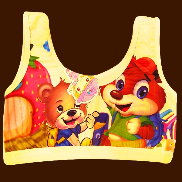 نیم تنه دخترانه مدل Bear رنگ زرد