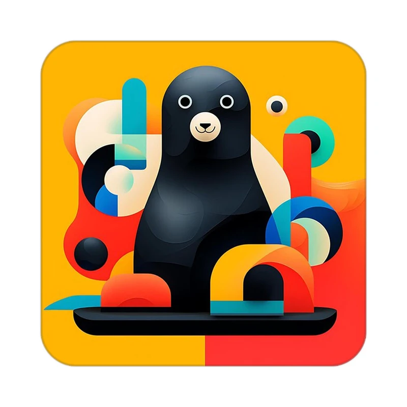 زیر لیوانی کاکتی طرح حیوانات رنگی مدل mp25357