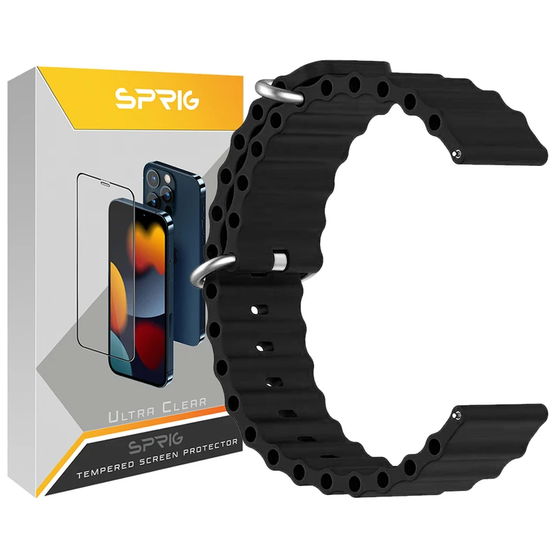 بند اسپریگ مدل Ocean مناسب برای ساعت هوشمند سامسونگ Galaxy Watch Active 40mm / Active 2 40mm / Active 2 44mm