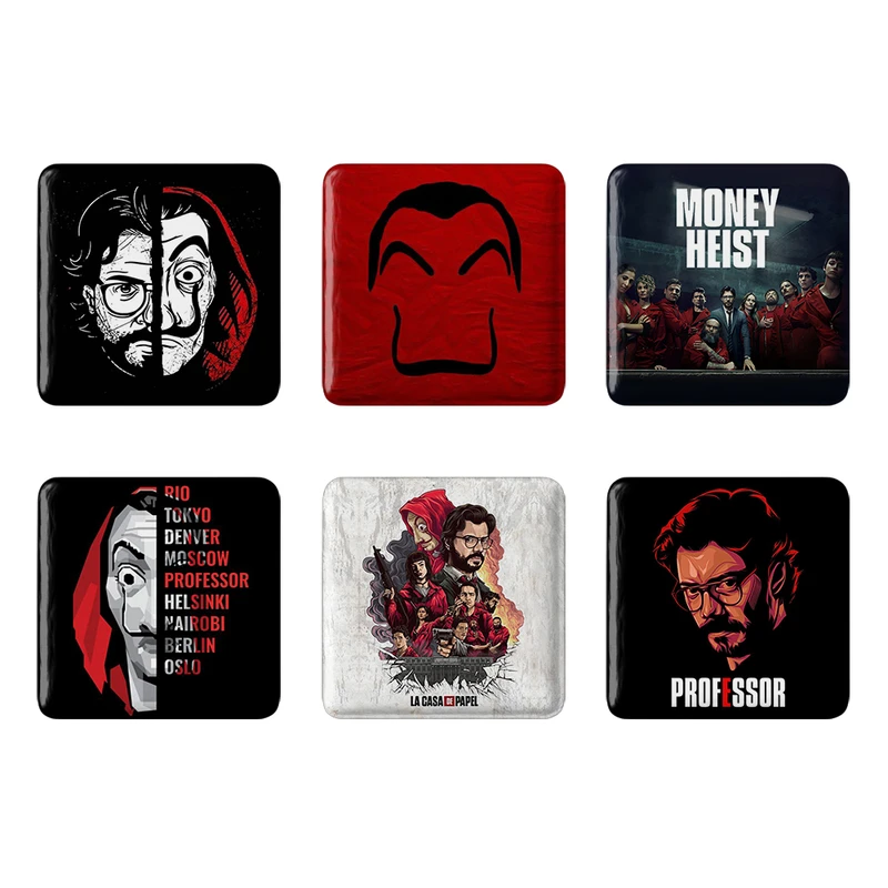 مگنت خندالو مدل سریال Money Heist کد 192B مجموعه 6 عددی