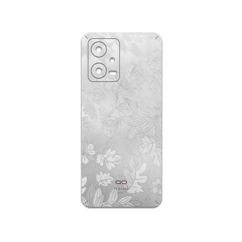 برچسب پوششی ماهوت مدل Silver-Wildflower مناسب برای گوشی موبایل شیائومی Poco X5