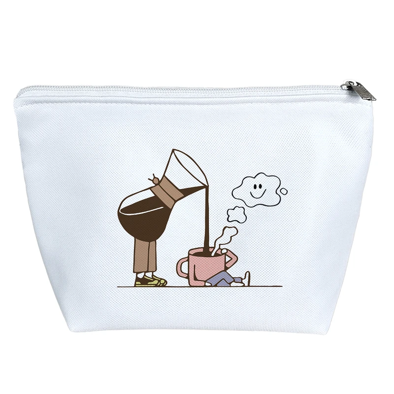 کیف لوازم آرایش دخترانه خندالو مدل قهوه دمی کد 5097