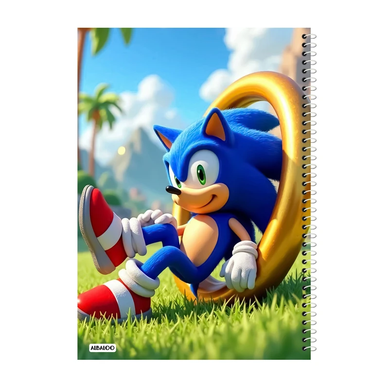 دفتر مشق 50 برگ آلبالو طرح سونیک کد 2398