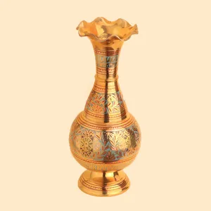 گلدان برنجی مدل قلم زنی 102512-01