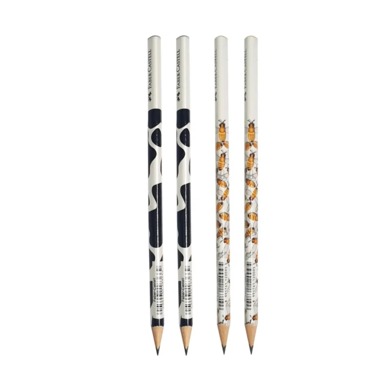 مداد فابر کاستل مدل حیوانات طرح زنبور و گاو بسته 4 عددی 