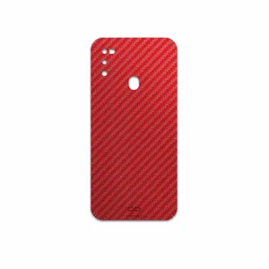 MAHOOT Red-Fiber Cover Sticker for Samsung Galaxy M21  2021 Edition