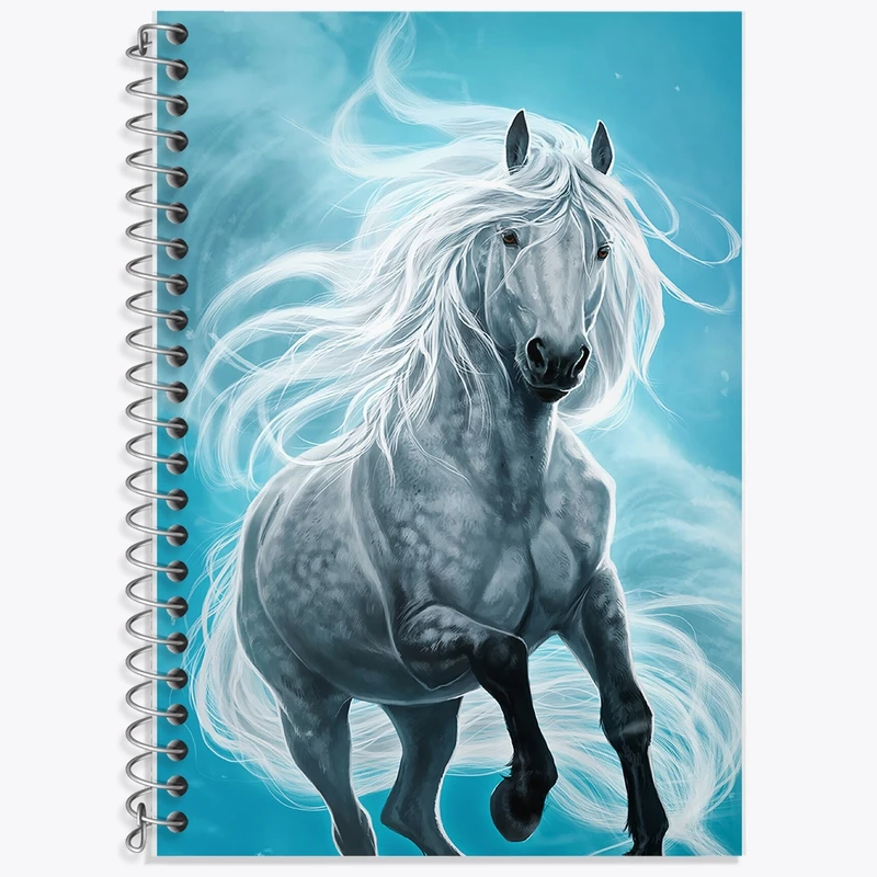 دفتر زبان 50 برگ خندالو مدل سه خط طرح اسب کد F1236