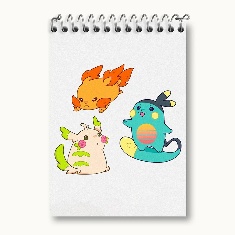 دفتر یادداشت 50 برگ خندالو مدل بازی پوکمون (pokemon) کد 32700