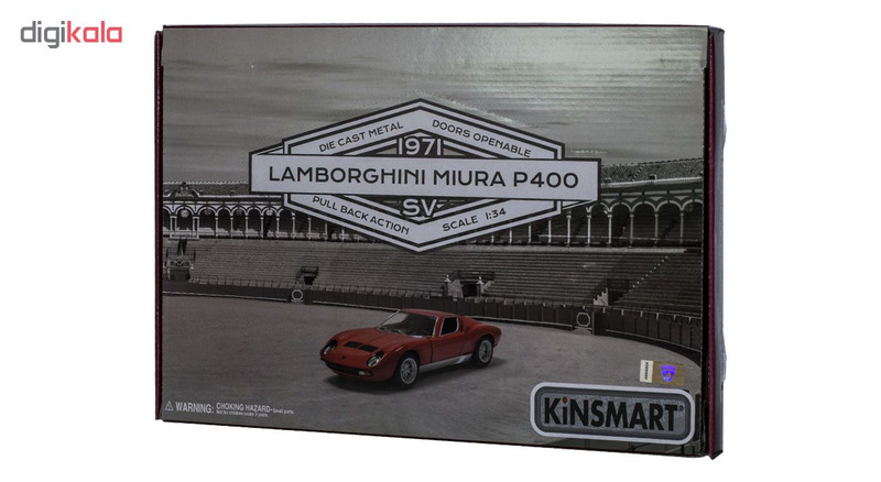 ماشین بازی کینزمارت مدل Lamborghini Miura P400 SV 1971