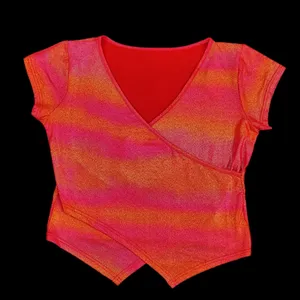 بلوز آستین کوتاه زنانه مدل مجلسی پوست ماری