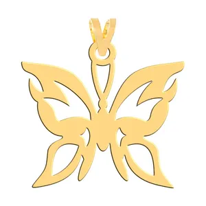 آویز گردنبند طلا 18 عیار زنانه فرشته مدل پروانه WNL-000498
