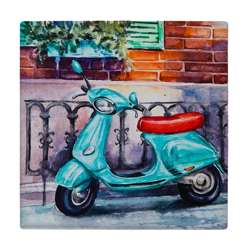 زیر لیوانی طرح نقاشی موتور وسپا کد    4073138_2771