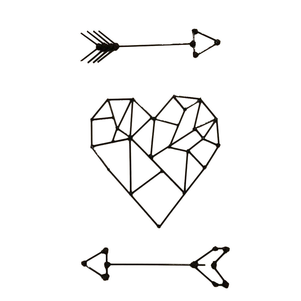 دیوارکوب مدل قلب مجموعه 3 عددی