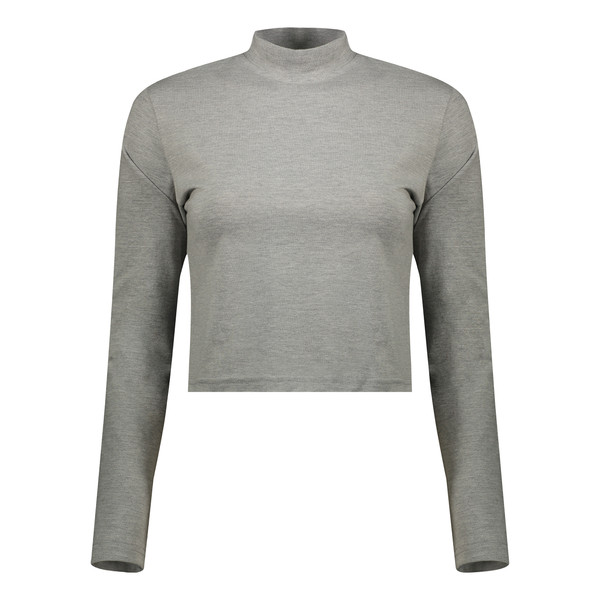 کراپ‌ تی‌شرت آستین بلند زنانه کانتکس مدل 207