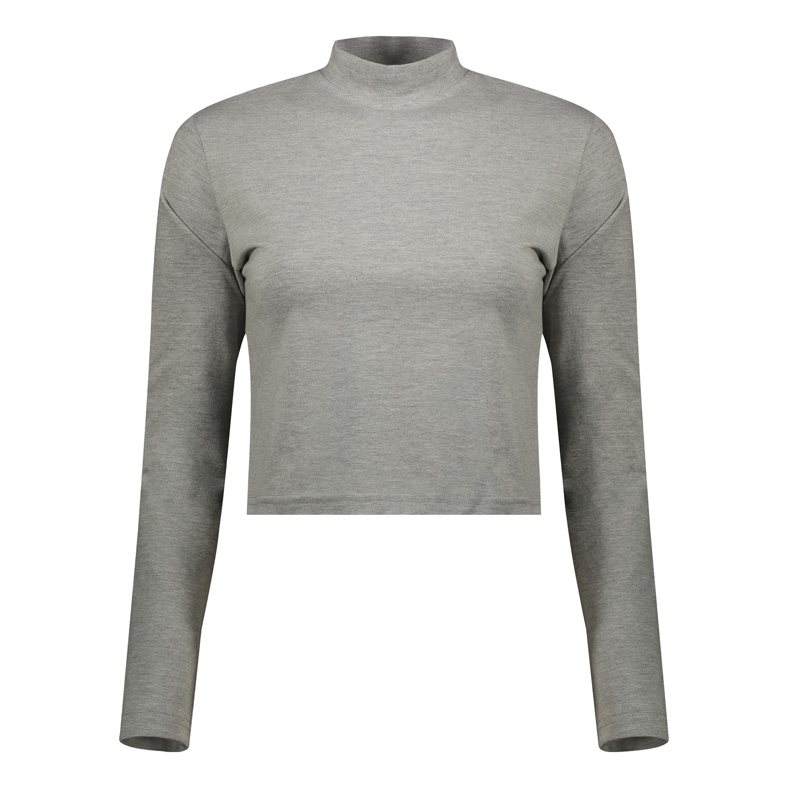 کراپ‌ تی‌شرت آستین بلند زنانه کانتکس مدل 207 -  - 1