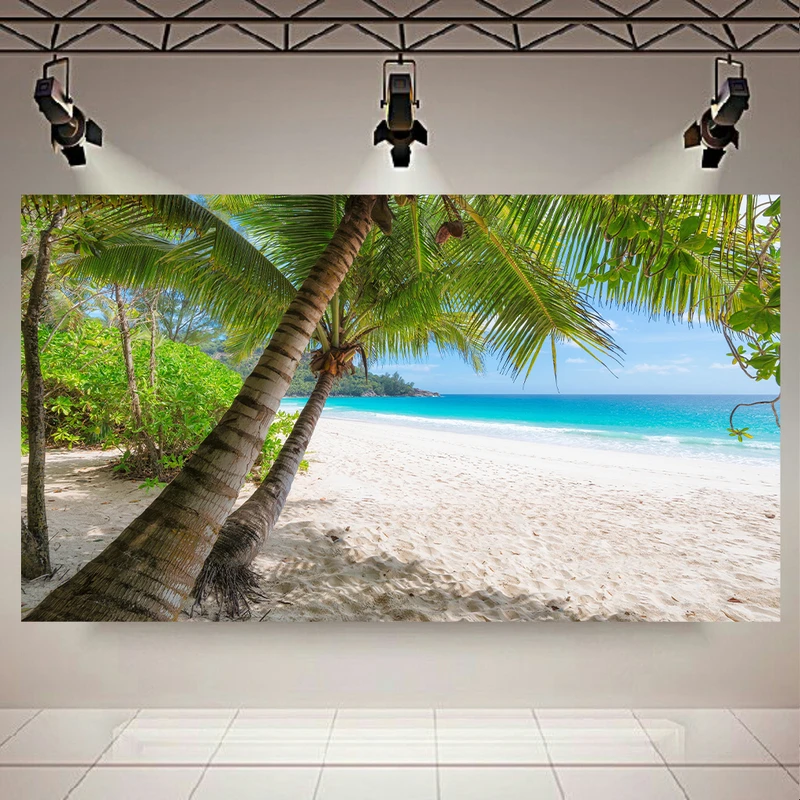 پوستر پارچه ای مدل چرم مخمل طبیعت دریا و ساحل کد AR2410