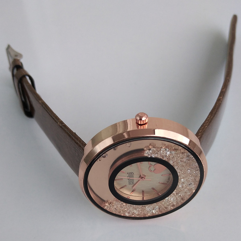 ساعت مچی عقربه ای دخترانه مدل دورشنی کد 420