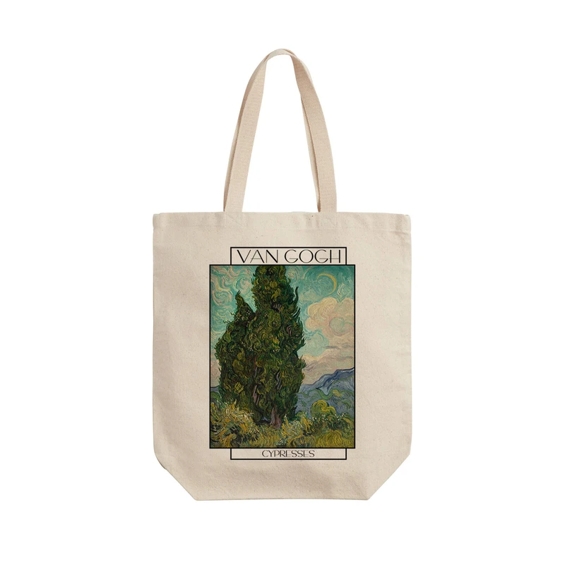 ساک خرید ترمه طراحان ایده مدل سرو از ونگوگ کد 0036 - L