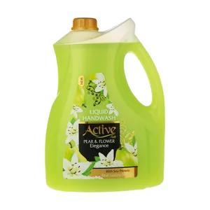 مایع دستشویی اکتیو مدل صدفی با رایحه گل و گلابی وزن 3750 گرم