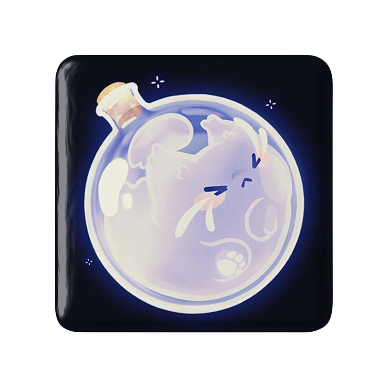 مگنت خندالو طرح گربه حیوانات بامزه  مدل مربعی کد 21048