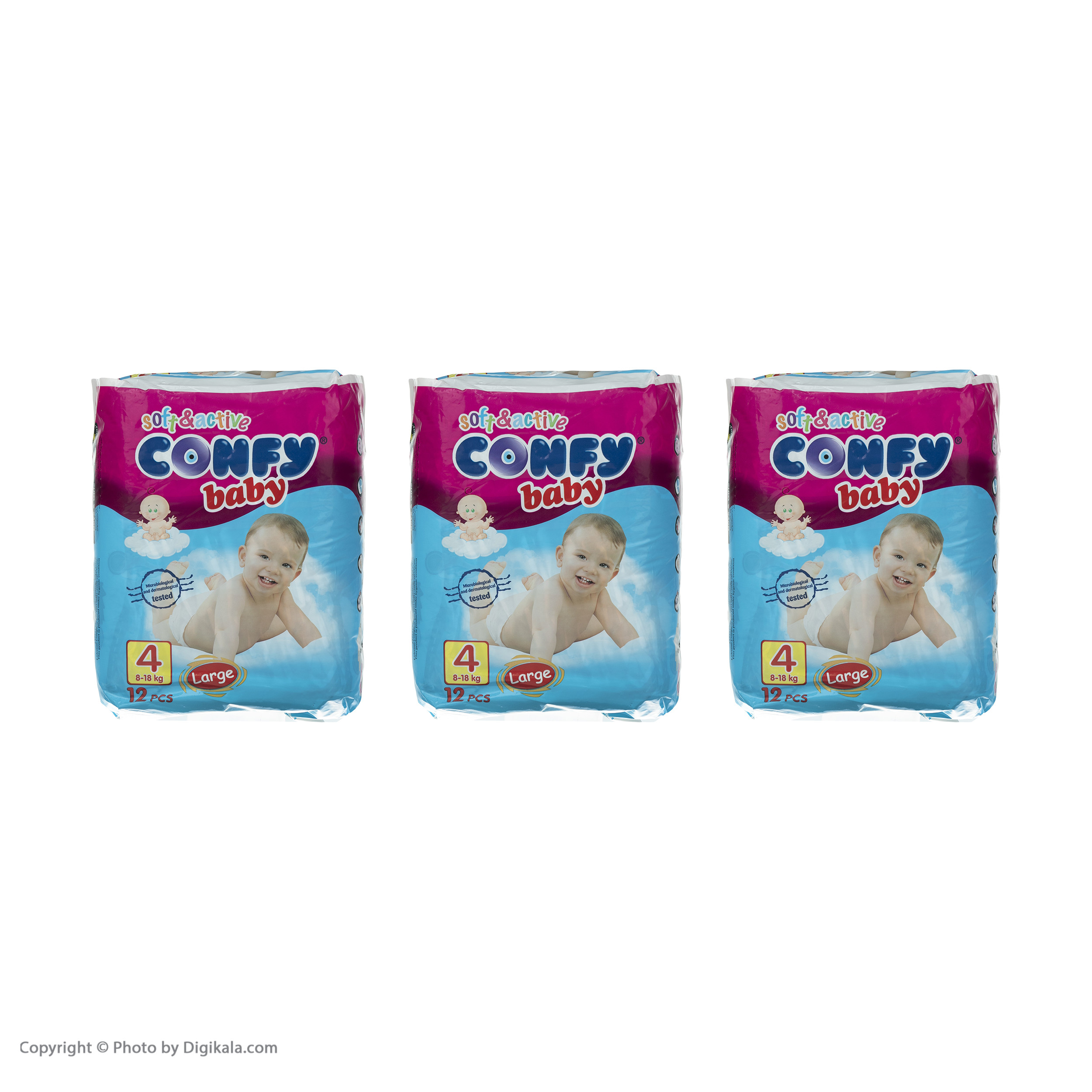 پوشک بچه کانفی سایز 4 مجموعه 3 عددی