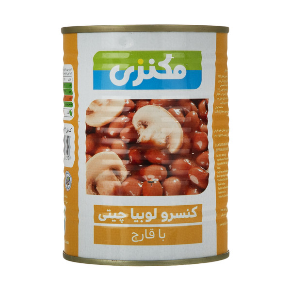 کنسرو لوبیا چیتی با قارچ مکنزی - 380 گرم