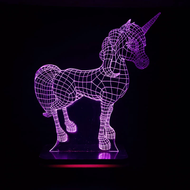 چراغ خواب سان لیزر طرح اسب تک شاخ مدل تک رنگ 