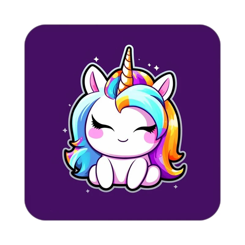 زیر لیوانی کاکتی طرح اسب تک شاخ و یونیکورن مدل mp30112