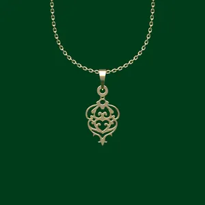 گردنبند طلا 18 عیار زنانه مدوپد مدل هندسی کد FF2-1-1155