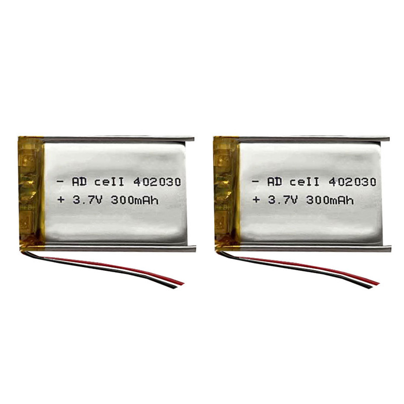 باتری لیتیومی کد 402030 ظرفیت 300 میلی آمپر ساعت بسته 2 عددی