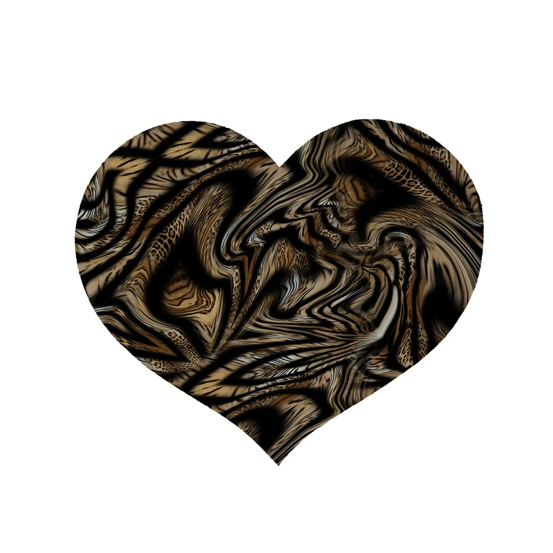 پادری مدل قلب طرح پلنگی کد 5330 سایز 90x90 سانتی متر