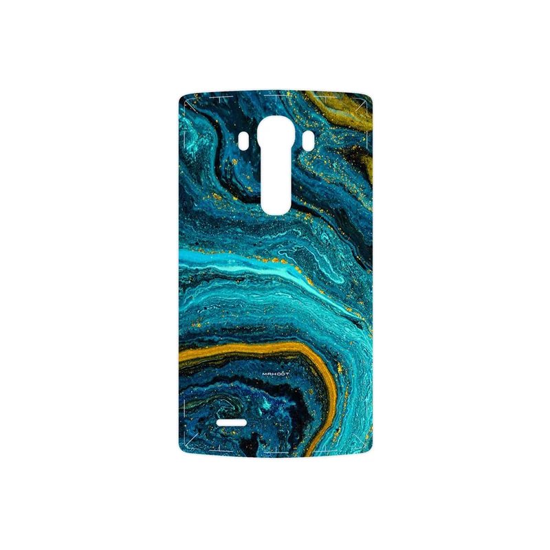 برچسب پوششی ماهوت مدل Turquoise marblewith golden streaks مناسب برای گوشی موبایل ال جی G3