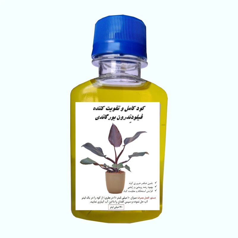 کود مایع کامل فیلودِندرون بورگاندی مدل Filn حجم 120 میلی لیتر