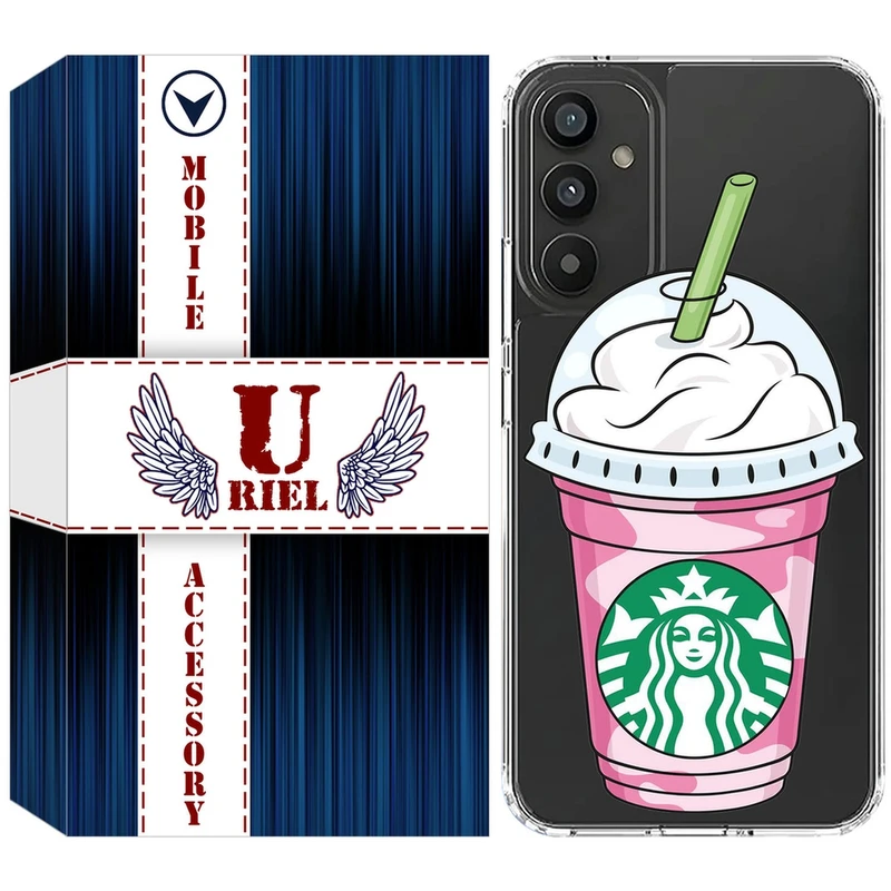 کاور یوریل مدل Clear کد 55 طرح استارباکس مناسب برای گوشی  موبایل سامسونگ Galaxy S25 FE