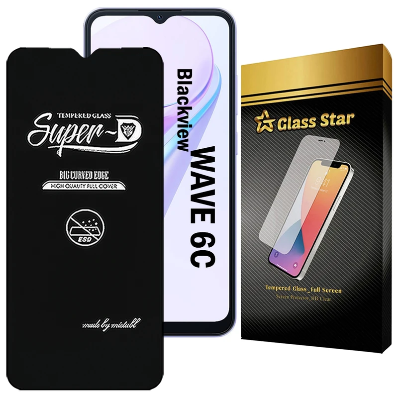 محافظ صفحه نمایش گلس استار مدل SUPERDNS مناسب برای گوشی موبایل بلک ویو BlackView Wave 6C