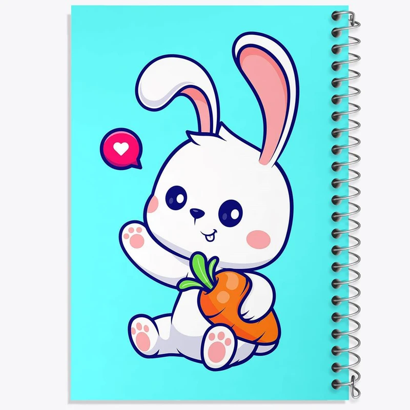 دفتر شطرنجی 50 برگ خندالو طرح خرگوش کد 26216