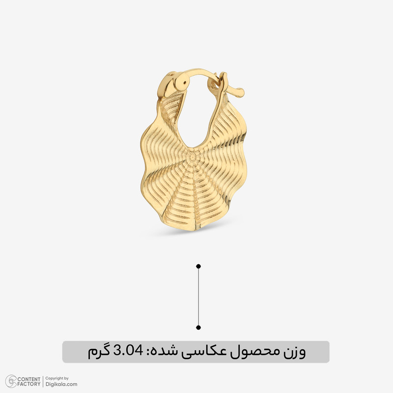 گوشواره کلیپسی طلا 18 عیار زنانه جواهری راز مدل AMG5023 - 2