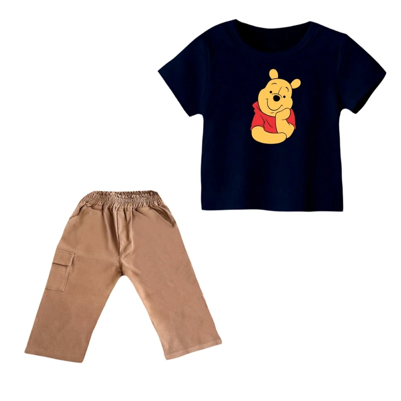 ست تی شرت و شلوارک پسرانه مدل پو کد 11