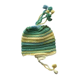 کلاه بافتنی بچگانه مدل شارو رنگ سبز