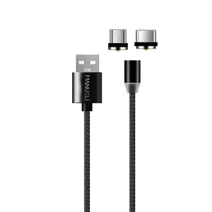 کابل تبدیل USB به USB-C و microUSB مانوئلی مدل sixA2023 طول 1 متر