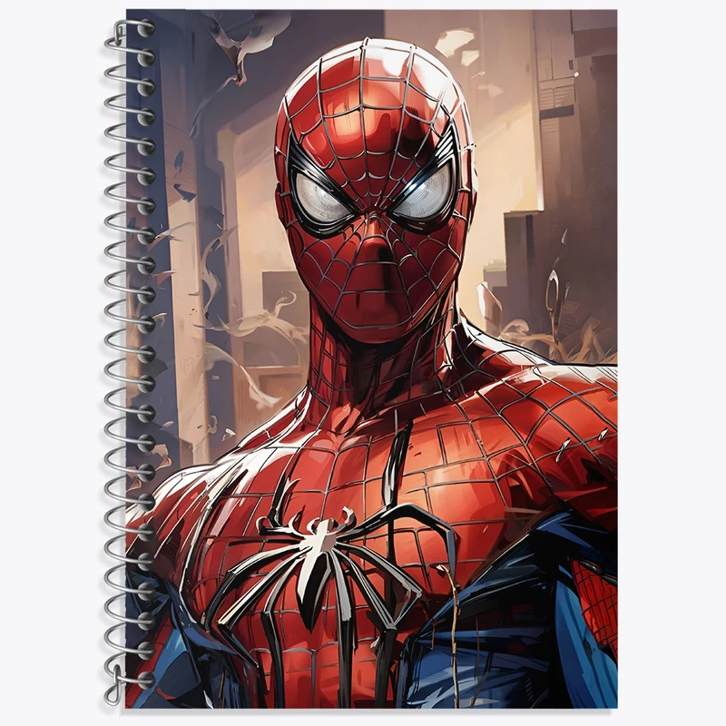 دفتر زبان 50 برگ خندالو مدل سه خط طرح مرد عنکبوتی (Spider Man) کد N4730